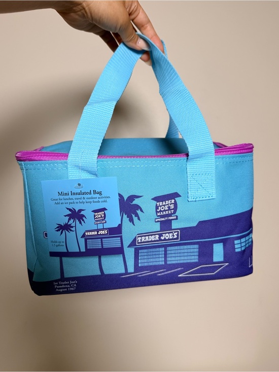 Trader Joe'S Handbags - NWT Trader Joe's Blue & Purple Mini Insulated Lunch Bag